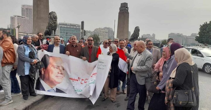 ناصر الجندى مدير عام حدائق القبة يقود مسيرة رد الجميل لتأييد الرئيس السيسى