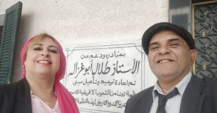 الإعلامية امل مسعود الامين العام للاتحاد الافريقي الأسيوي للمرأة تدلي بصوتها في الانتخابات الرئاسية