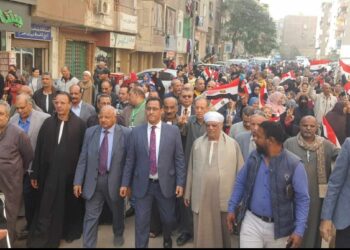 زغلول يدلي بصوتة الانتخابي وسط بمسيرة حاشدة من اهل العمرانية