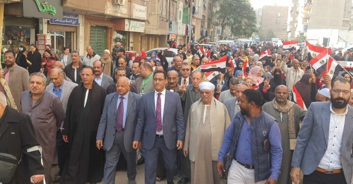 زغلول يدلي بصوتة الانتخابي وسط بمسيرة حاشدة من اهل العمرانية