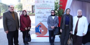 حملة للتوعية ” بأهمية وفوائد التبرع التطوعي الدائم بالدم” بالحرم الرئيسى لجامعة عين شمس