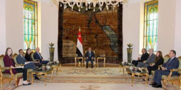 استقبل اليوم الرئيس عبد الفتاح السيسي وفدٱ أمريكي