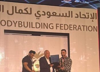 تكرم الدكتور عادل فهيم في ختام بطولة المملكه السعودية لكمال الاجسام
