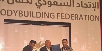 تكرم الدكتور عادل فهيم في ختام بطولة المملكه السعودية لكمال الاجسام