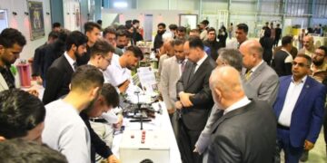 لزبيدي يفتتح معرض النتاجات العلمية والابتكارات للطلبة ومبنى الورش بعد تأهيله في الكلية التقنية الهندسية النجف