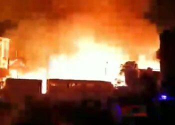 اندلاع حريق باستوديو الاهرام