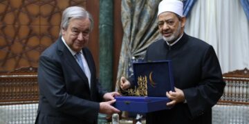 شيخ الأزهر يستقبل الأمين العام للأمم المتحدة ويناقشان مستجدات الأوضاع في غزة