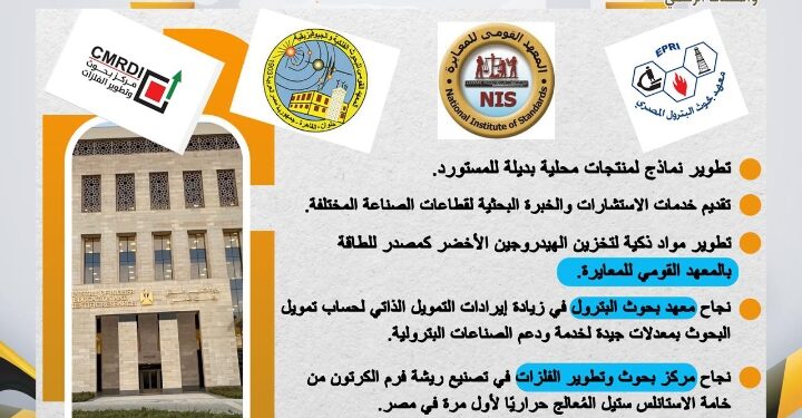 التعليم العالى والبحث العلمى : دور متميز للمراكز البحثية في خدمة قطاع الصناعة