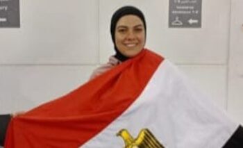 بطله مصر الحاصله على المركز الثالث بالميداليه البرونزيه من المغرب