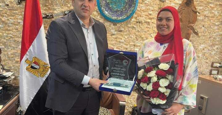 بطله مصر الحاصله على المركز الثالث بالميداليه البرونزيه من المغرب