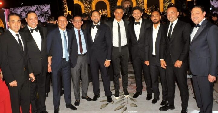 حضور الفنان الكبير ورجل الاعمال عماد زياده وشقيقه رجل الأعمال شريف زياده وجميع العائله حفل زفاف لاعب المنتخب ولاعب النادي الأهلي محمد هاني