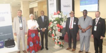 Mr tola at Big 5  Construct Egypt with the embassador from Uganda