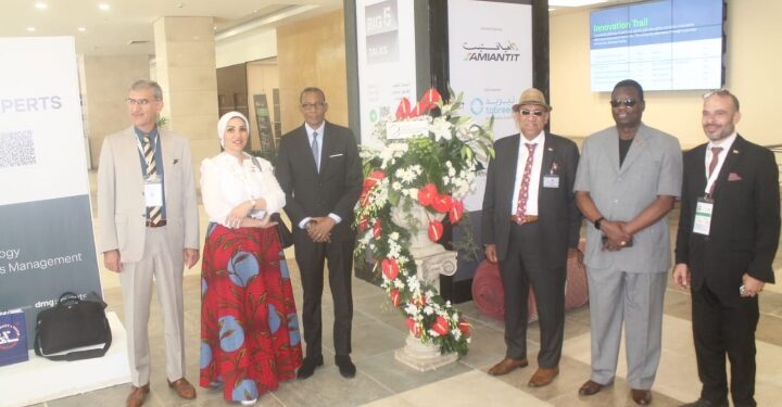 Mr tola at Big 5  Construct Egypt with the embassador from Uganda