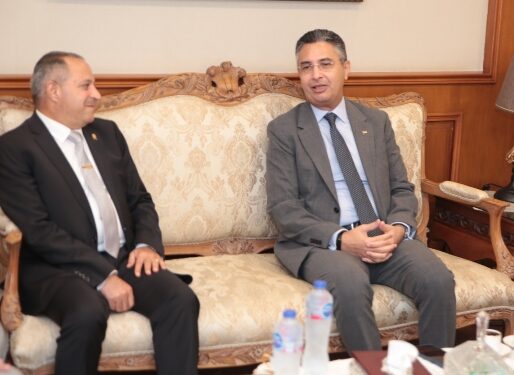 وزير التموين والتجارة الداخلية يصل محافظة بورسعيد ويستقبله اللواء أركان حرب محب حبشي محافظ بورسعيد