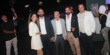 المهندس محمد الحاج الشريك الأساسي في شركه Palmier development في الحفل الذي أقامته الشركه داخل الصوت والضوء الهرم