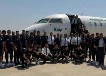 وفد منتخبنا الوطني يتوجه على متن الخطوط الجوية العراقية من محافظة البصرة الى دولة الكويت