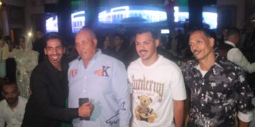 حضور الحاج عادل شحاته صاحب شركات ابو شحاته جروب أسد مصر والسعوديه حفل زفاف المطرب عمرو الجزار