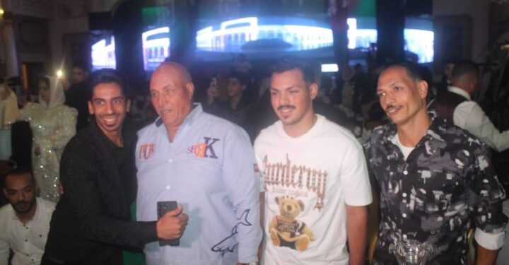 حضور الحاج عادل شحاته صاحب شركات ابو شحاته جروب أسد مصر والسعوديه حفل زفاف المطرب عمرو الجزار