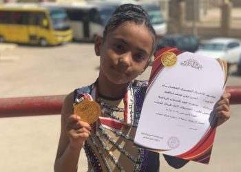 أيسن أيمن تحصد ذهبية بطولة كأس مصر لجمباز الايروبيك