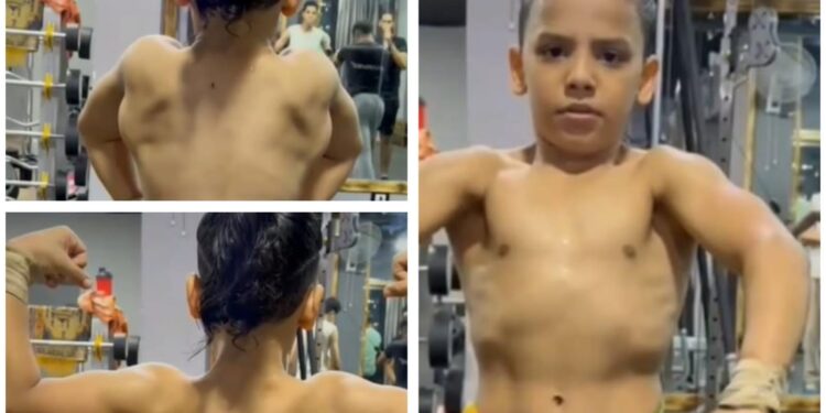 البطل حمزه محمد اصغر بطل كمال اجسام في مصر