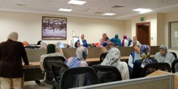 تنظيم حملة للكشف المُبكر عن مرض سرطان الثدي والأمراض غير السارية للموظفات بوزارة التعليم العالي