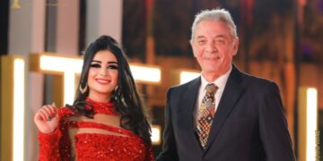فاطمة الزهراء رمان تتألق ريد كاربت مع الفنان محمود حميدة