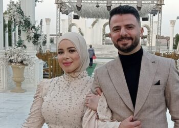 تهنئه من موقع صدى الأخبار للعروسين  شاهر على عبد التواب و بسملة أسامة السيد