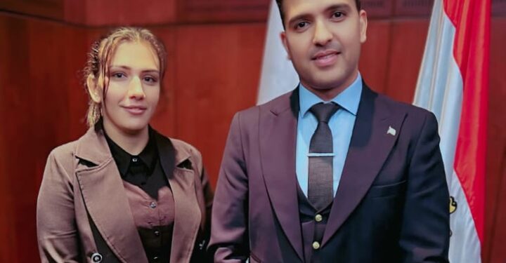 ماريانا ميخائيل  بقاعة نجيب محفوظ داخل مؤسسة الأهرام العريقة