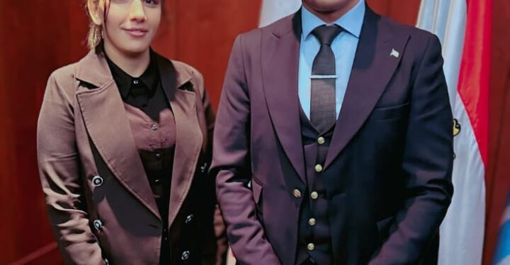 ماريانا ميخائيل بقاعة نجيب محفوظ داخل مؤسسة الأهرام العريقة