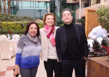 بحضور سفير فرنسا وامريكا وعدد من السفراء والوزراء فى حفل الغذاء السنوى الإعلامية ماجدة برسوم