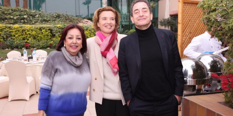 بحضور سفير فرنسا وامريكا وعدد من السفراء والوزراء فى حفل الغذاء السنوى الإعلامية ماجدة برسوم