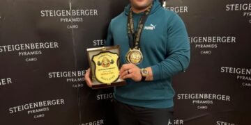 عبدالرحمن زكي يفوز ب2 ميدالية ذهبية ودرع أفضل لاعب ببطولة كأس العالم للقوه البدنية