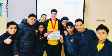 مدرسه طلائع المستقبل الخاصة باداره الدقى  تكرم الطالب مالك  أيمن محمد نور لفوزه فى بطوله كرة السرعة