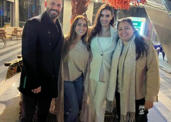 أبطال مسلسل الأميرة ظل حيطه يحتفلون بإنتهاء تصويره