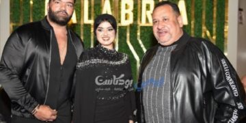 رجل الأعمال شندى يحي ورجل الأعمال صبرى نخنوخ فى استقبال نجوم الفن والمجمتع فى خيمة كالابريا