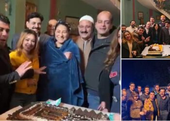 بلال صبري يجمع وفاء عامر حورية فرغلي ومنذر رياحنة بثلاث تورتات رغم الخلاف في كواليس بنات همام