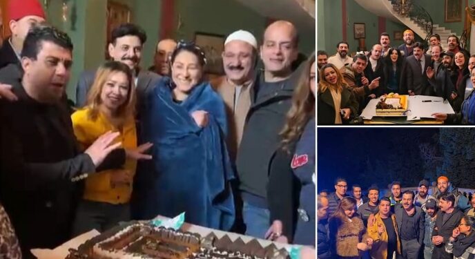 بلال صبري يجمع وفاء عامر حورية فرغلي ومنذر رياحنة بثلاث تورتات رغم الخلاف في كواليس بنات همام