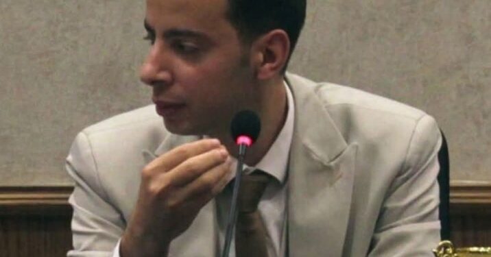 القبطان محمد أشرف امين  الشؤون السياسية بأمانة الزيتون (حزب حماه الوطن) ووكيل النقابة العامة لضباط الملاحة البحرية التجارية