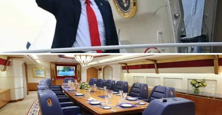 قصة القصر الطائر المهدى للرئيس الامريكي ، معلومات تعرفونها لاول مرة عن إحدى اغلى طائرات العالم