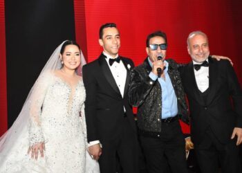 احمد شيبه وسعد الصغير يشعلون  زفاف نجل المنتج ياسر نوار بحضور ضخم بمدينة دسوق