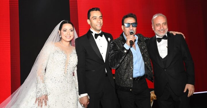 احمد شيبه وسعد الصغير يشعلون زفاف نجل المنتج ياسر نوار بحضور ضخم بمدينة دسوق