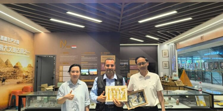 الجناح المصرى يتوسط المعرض التجارى الصينى الأفريقى فى هونان