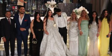 نجوم الفن والإعلام والمجتمع في حفل زفاف نجلة سيدة الأعمال فاطمه الشريف