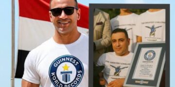بطل مصري يتحدى المستحيل ويسطر اسمه في موسوعة جينيس