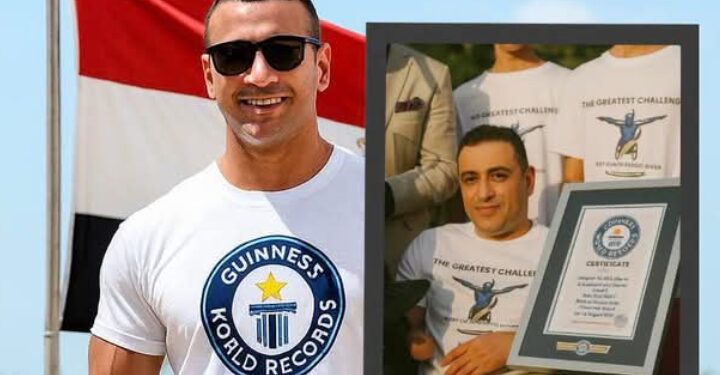 بطل مصري يتحدى المستحيل ويسطر اسمه في موسوعة جينيس