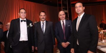 المهندس على سالم فى حفل نجلة المستشار محمد  عبده صالح مساعد أول وزير العدل وبحضور مدير مكتب رئيس الجمهورية و وزراء