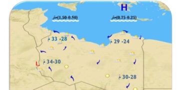 الأرصاد تكشف درجات الحراره غدا الاربعاء 15/10/2025