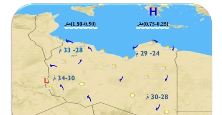 الأرصاد تكشف درجات الحراره غدا الاربعاء 15/10/2025