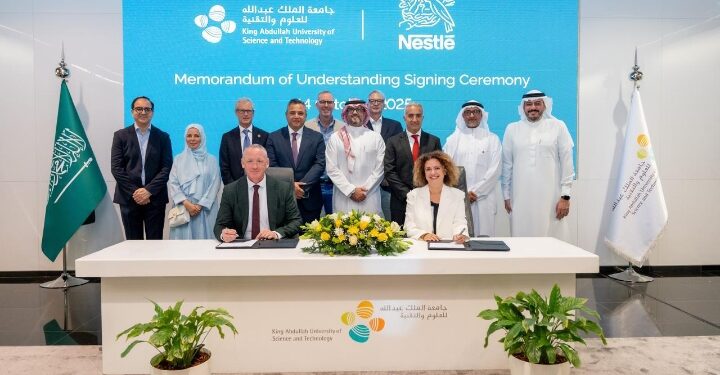 نستله السعودية توقع مذكرة تفاهم استراتيجية مع جامعة الملك عبدالله للعلوم والتقنية لتعزيز البحث والابتكار في الغذاء والزراعة في المملكة العربية السعودية