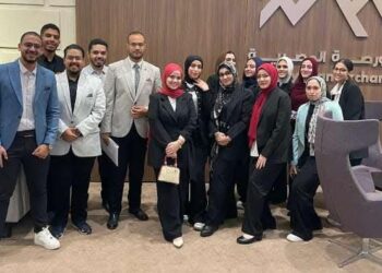 تفاصيل زيارة طلاب كلية الإدارة بالجامعة المصرية الروسية للبورصة